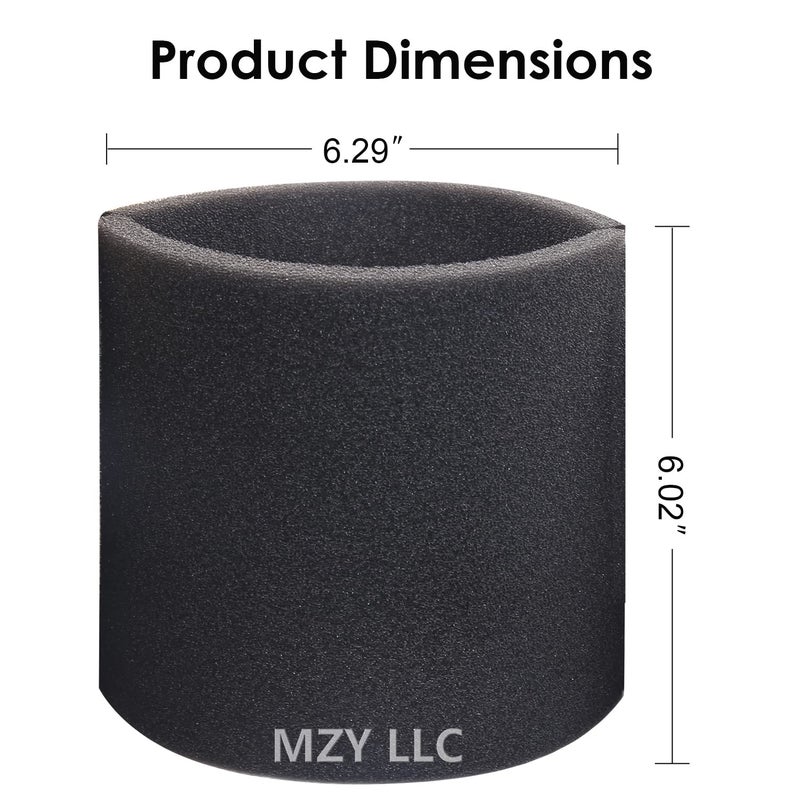 MZY LLC 3 Pack 90585 Foam Sleeve Filter Replacements for Shop Vac for Vacmaster & for Genie Shop Wet Dry Vacuums, VF2001 Foam Filter for Wet Dry Vacuum Cleaner - Image 2